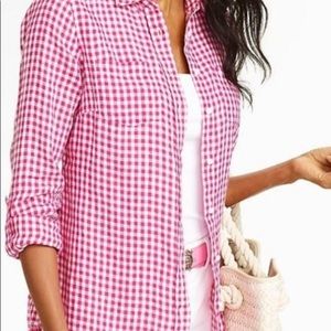 Talbot’s M Pink Gingham Button Down Shirt